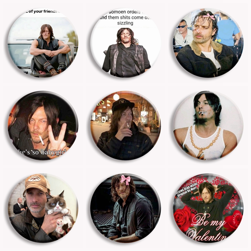 Vintage Collectible Show - Retro Daryl Dixon Soft Button Pin