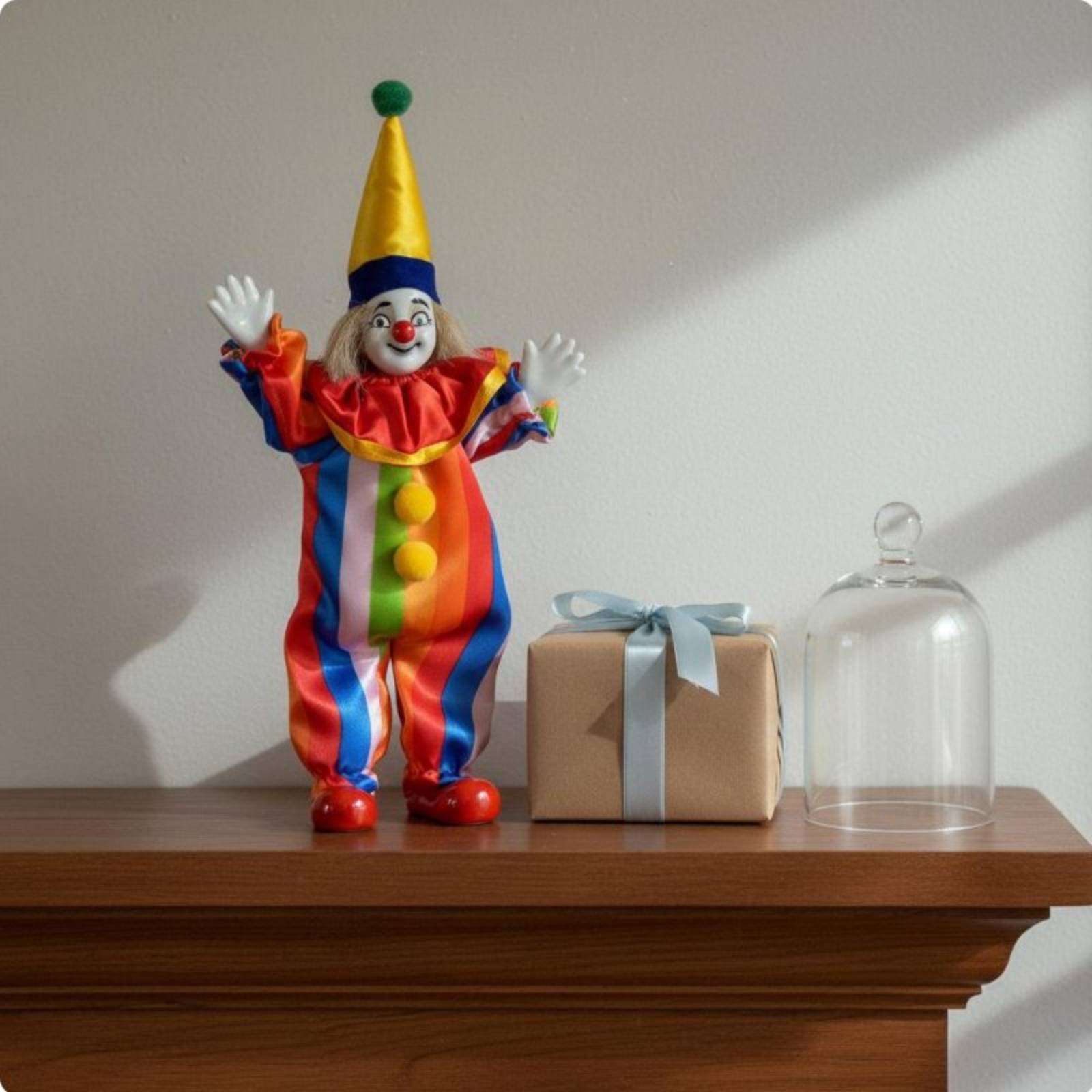 Vintage Collectible Dolls - Vintage Porcelain Clown Doll Distinctive Gift
