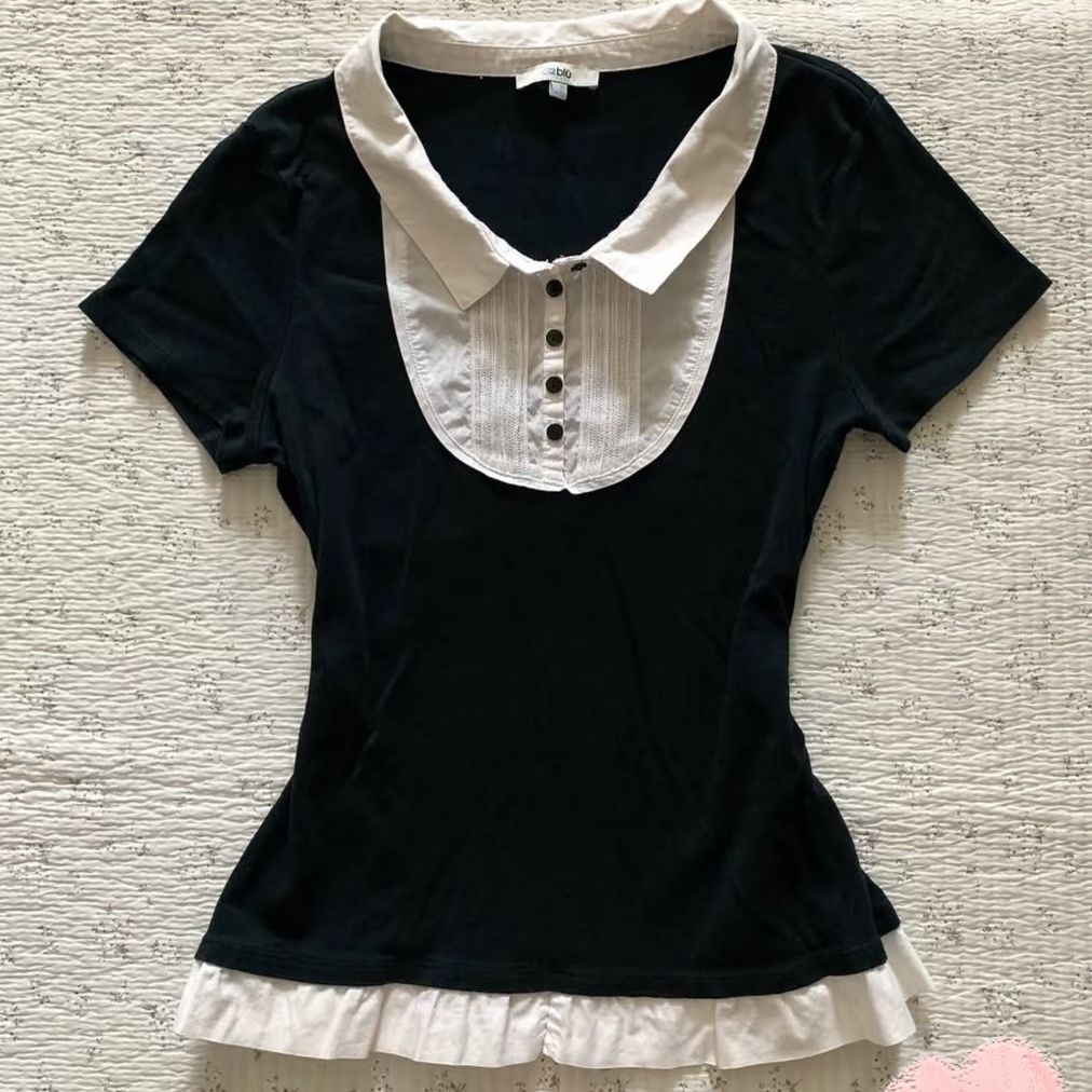 Y2k Sweet SlimTshirt Goth Fake - Vintage Collectible Buttons 评论和价格