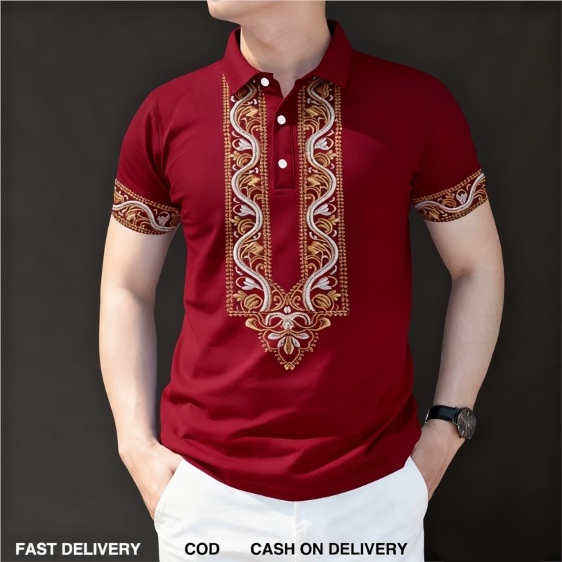 2026 Mens Barong Polo Shirt fo - Vintage Collectible Buttons 评论和价格