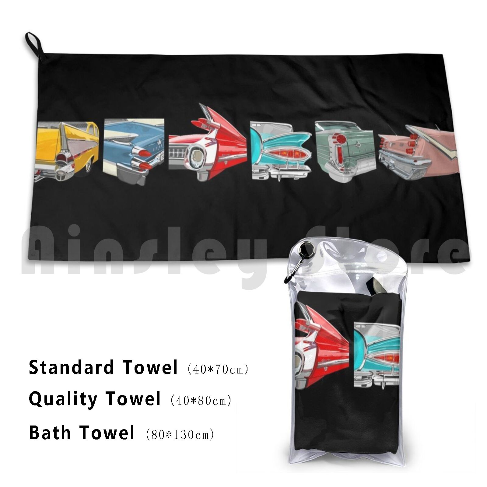 Car Show Custom Towel Bath Tow - Vintage Collectible Show 评论和价格