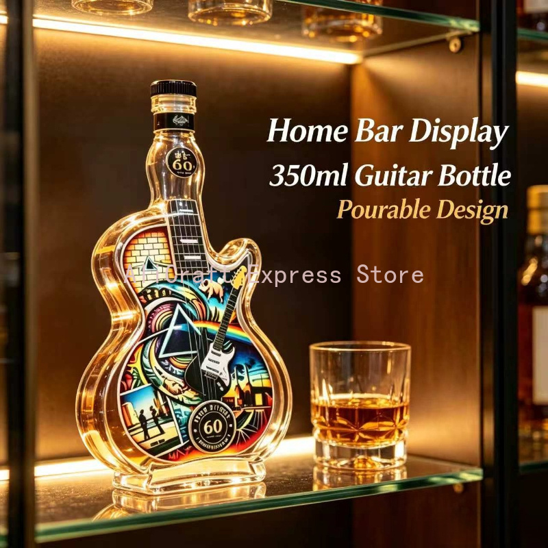 Vintage Rock Pattern Guitar Gl - Vintage Collectible Liquor Bottles 评论和价格