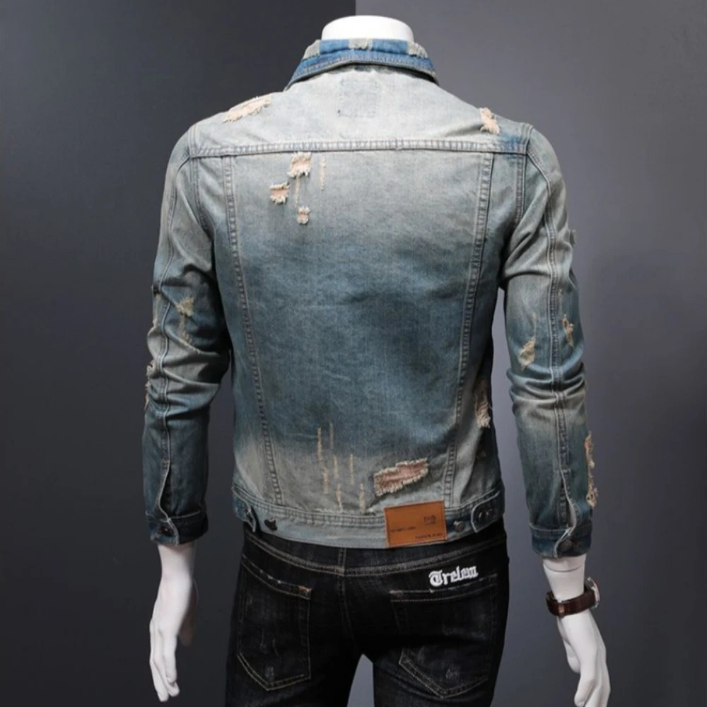 Padded Denim Jackets Man Warm  - Vintage Collectible Buttons 评论和价格