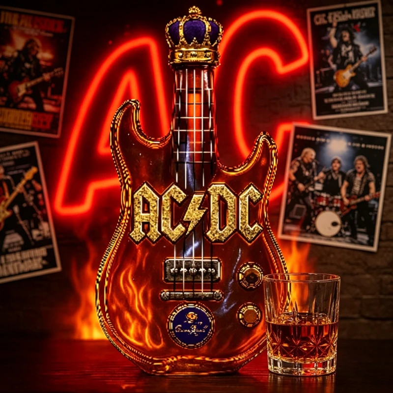 Retro Electric Guitar Shaped W - Vintage Collectible Liquor Bottles 评论和价格