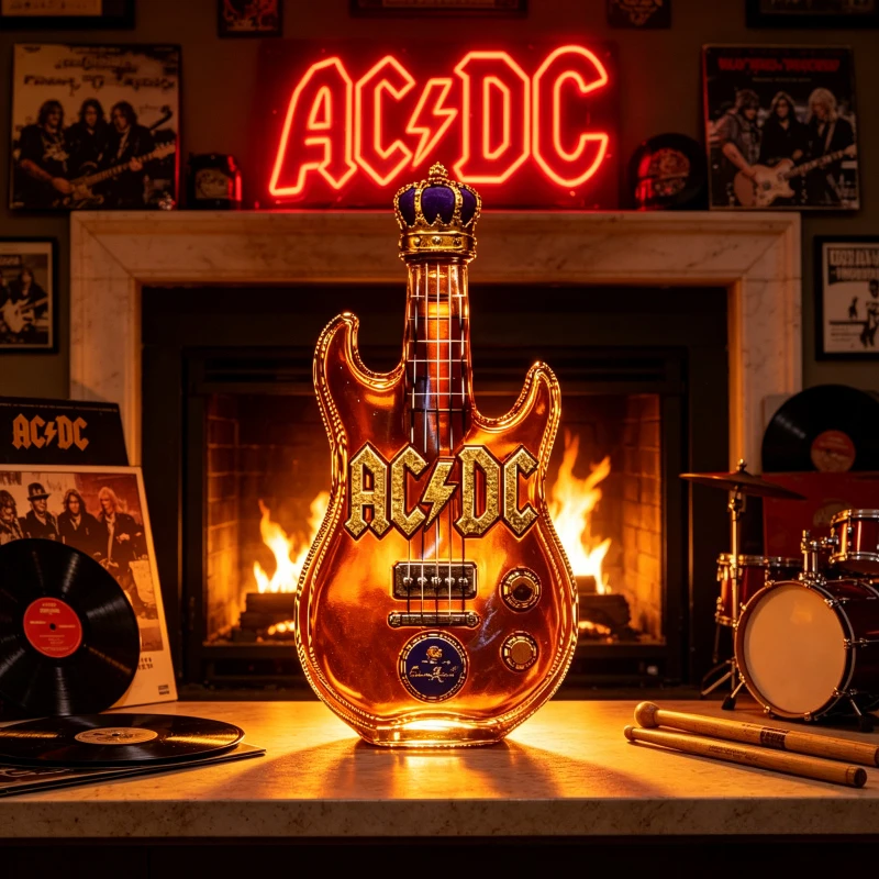 Retro Electric Guitar Shaped W - Vintage Collectible Liquor Bottles 评论和价格