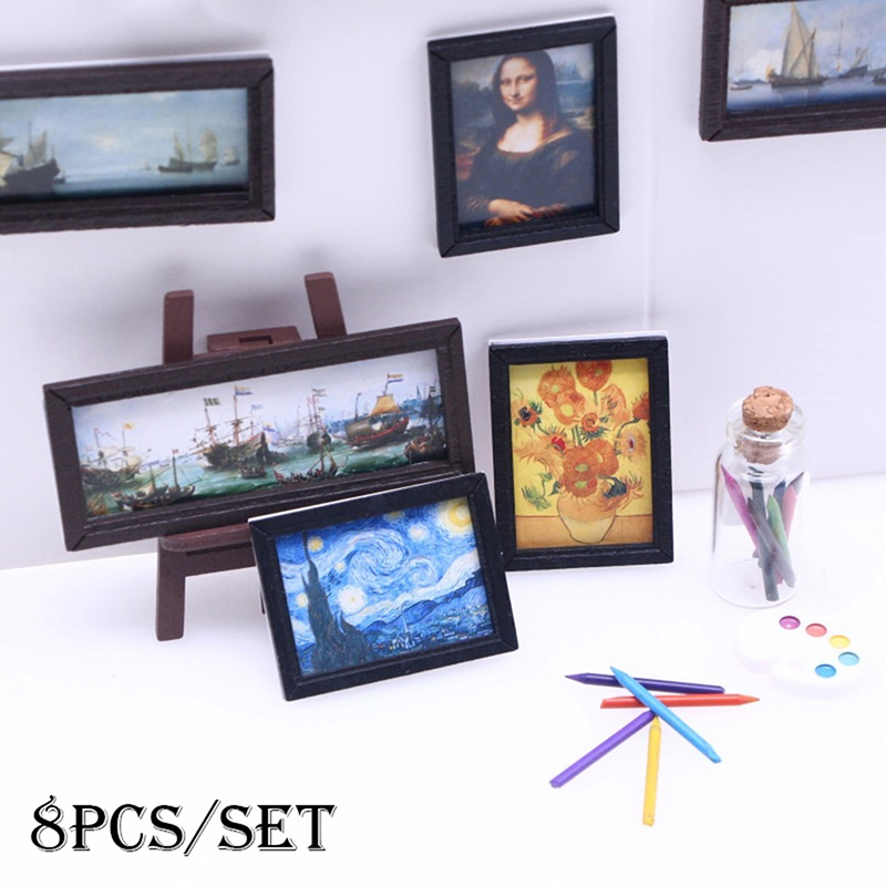 8Pcs/Set 1:12 Dollhouse Miniat - Vintage Collectible Dolls 评论和价格