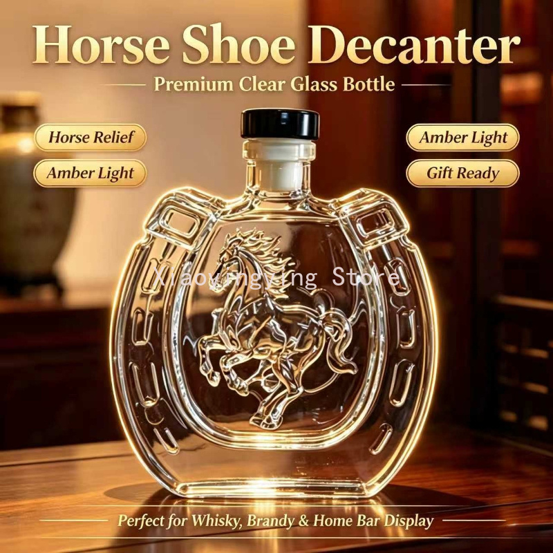 Vintage Horse Embossed Glass W - Vintage Collectible Liquor Bottles 评论和价格