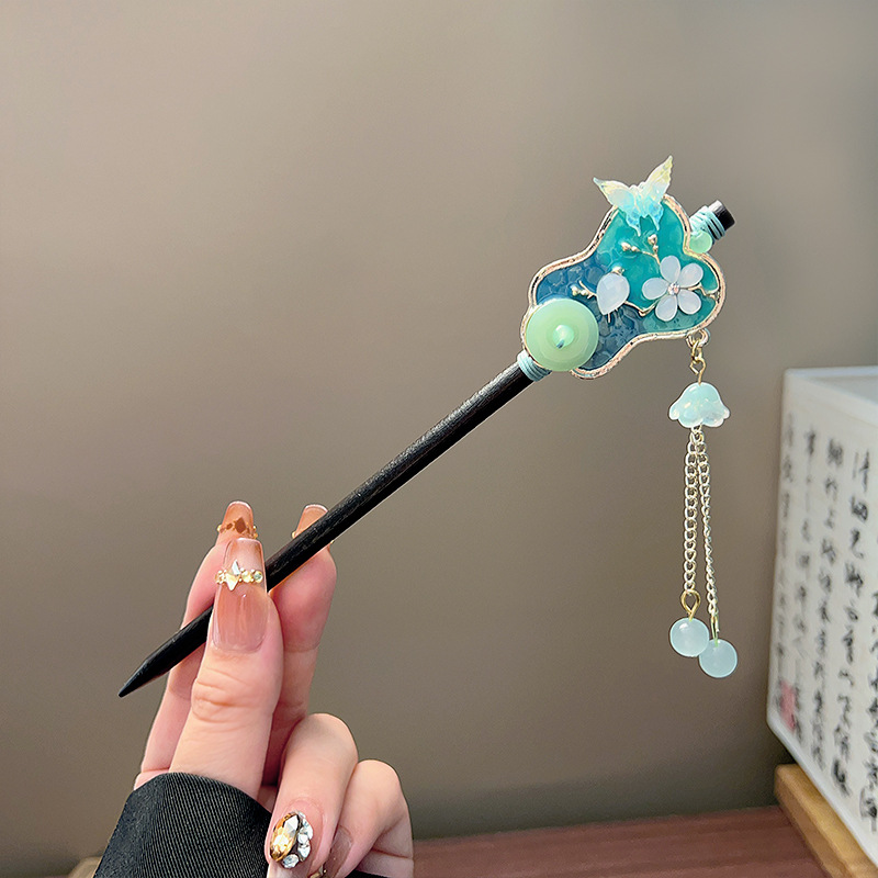 Classic Tassel Hair Stick Blac - Vintage Collector 评论和价格