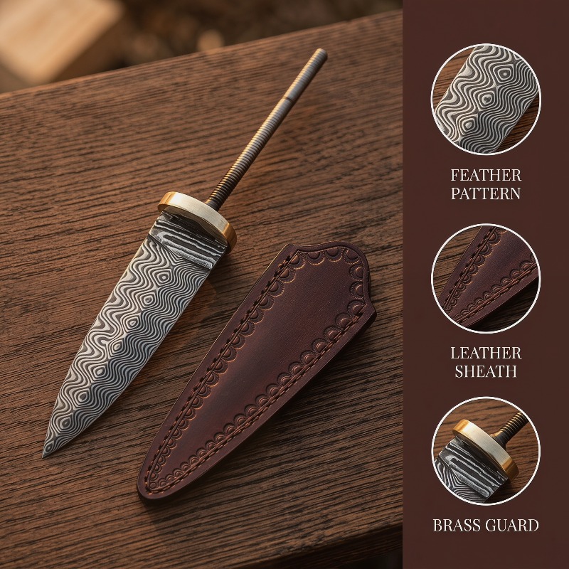 Vintage Damascus Steel Tea Kni - Vintage Collectible Knives 评论和价格
