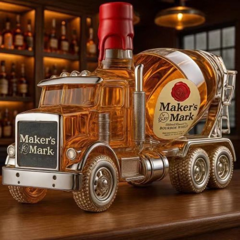 Vintage Truck Design Glass Whi - Vintage Collectible Liquor Bottles 评论和价格