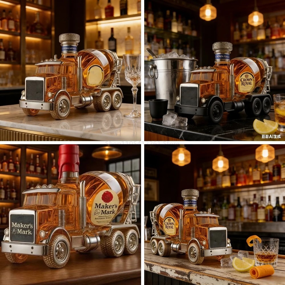 Vintage Truck Glass Whiskey De - Vintage Collectible Liquor Bottles 评论和价格