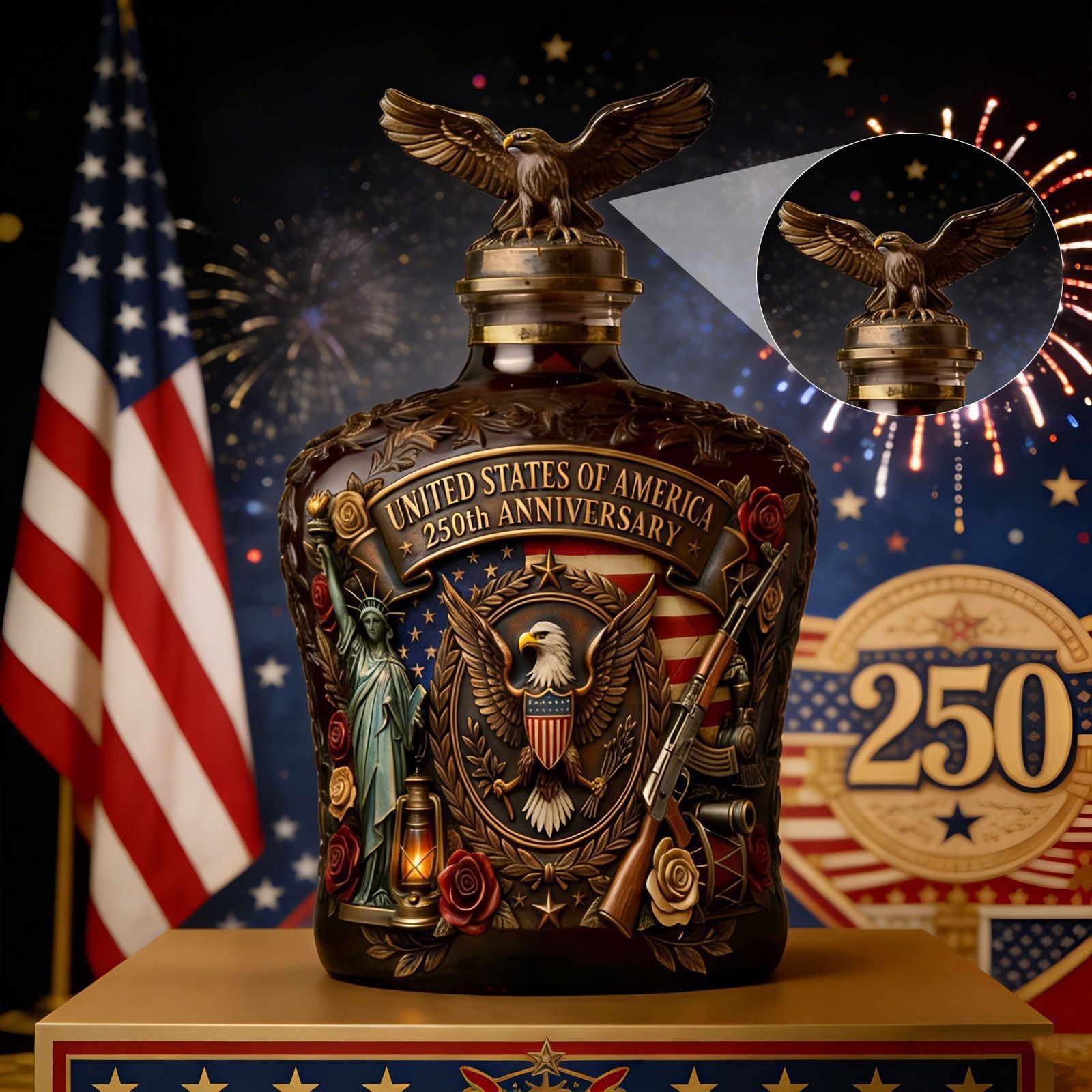 Vintage American Freedom Eagle - Vintage Collectible Liquor Bottles 评论和价格